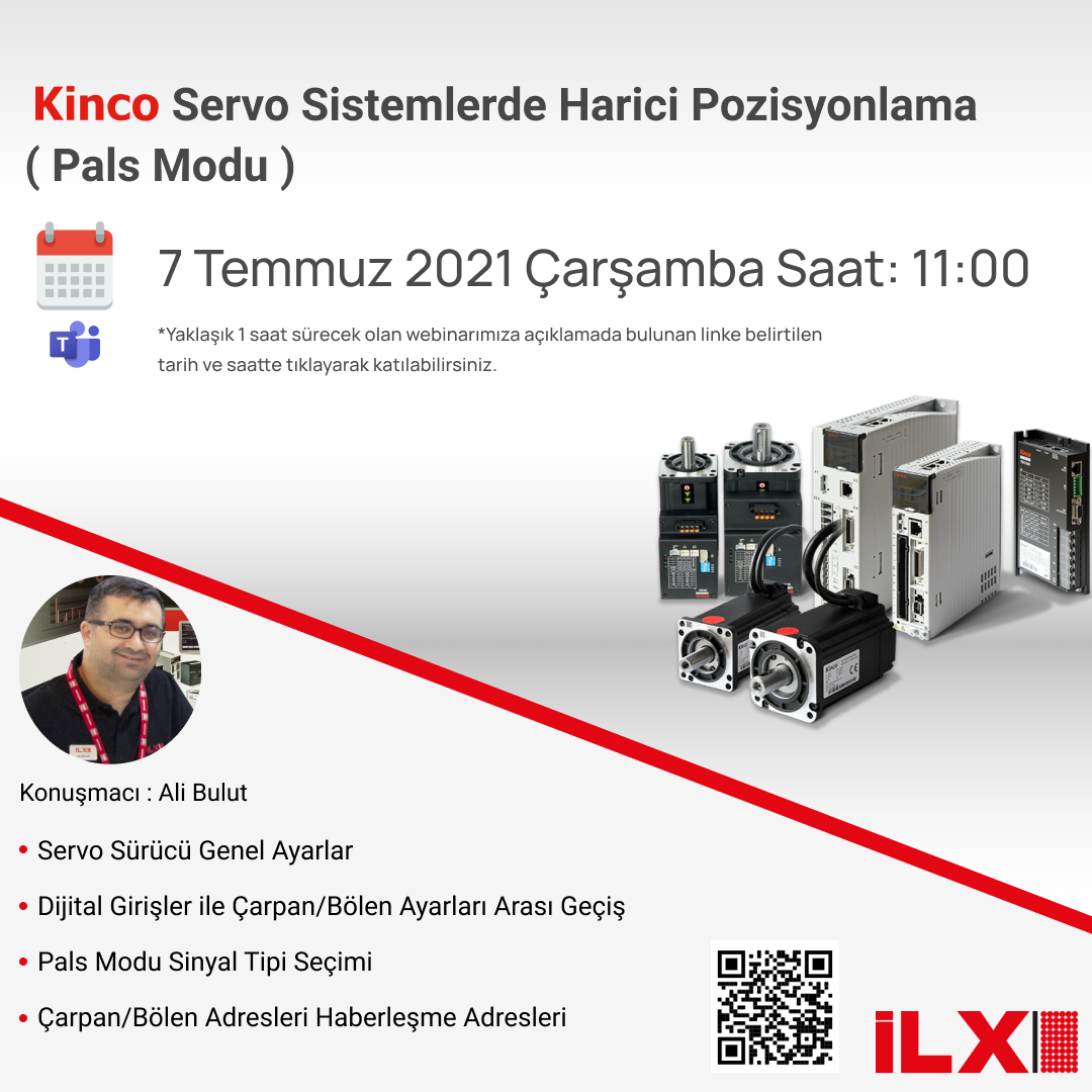 Kinco Servo Sistemlerde Harici Pozisyonlama (Pals Modu) Webinarımıza Davetlisiniz!