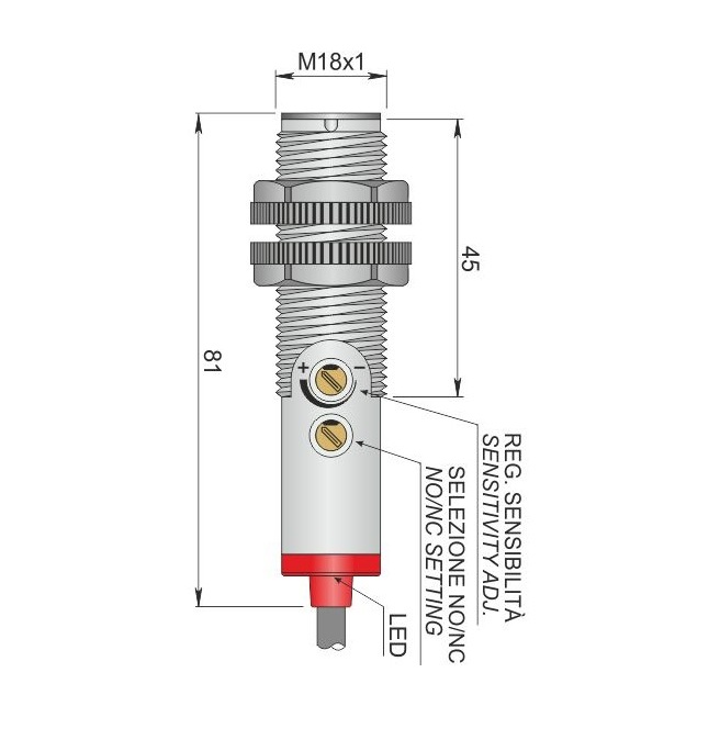 AECO Fotoelektrik Sensör - FT18-AAR | İLX