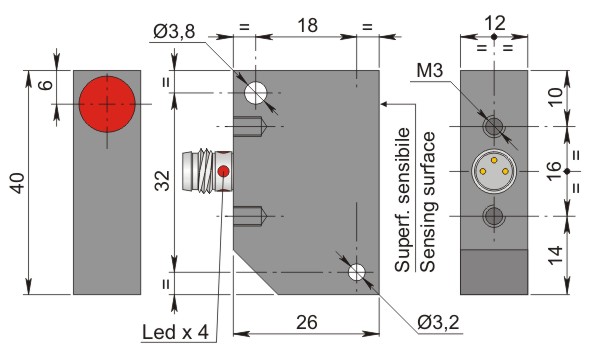 AECO İndüktif Sensör - SIP12-CE4 PNP NO  H1 | İLX