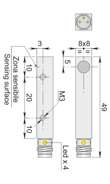 AECO İndüktif Sensör - SIPA8-C2 PNP NO H1 | İLX