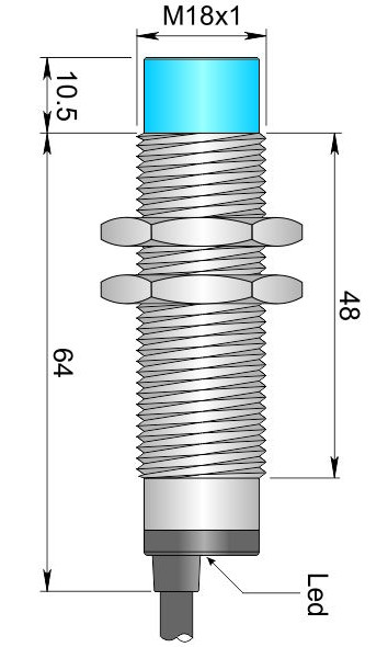 AECO SI18-AE8 NC Inductive Sensor